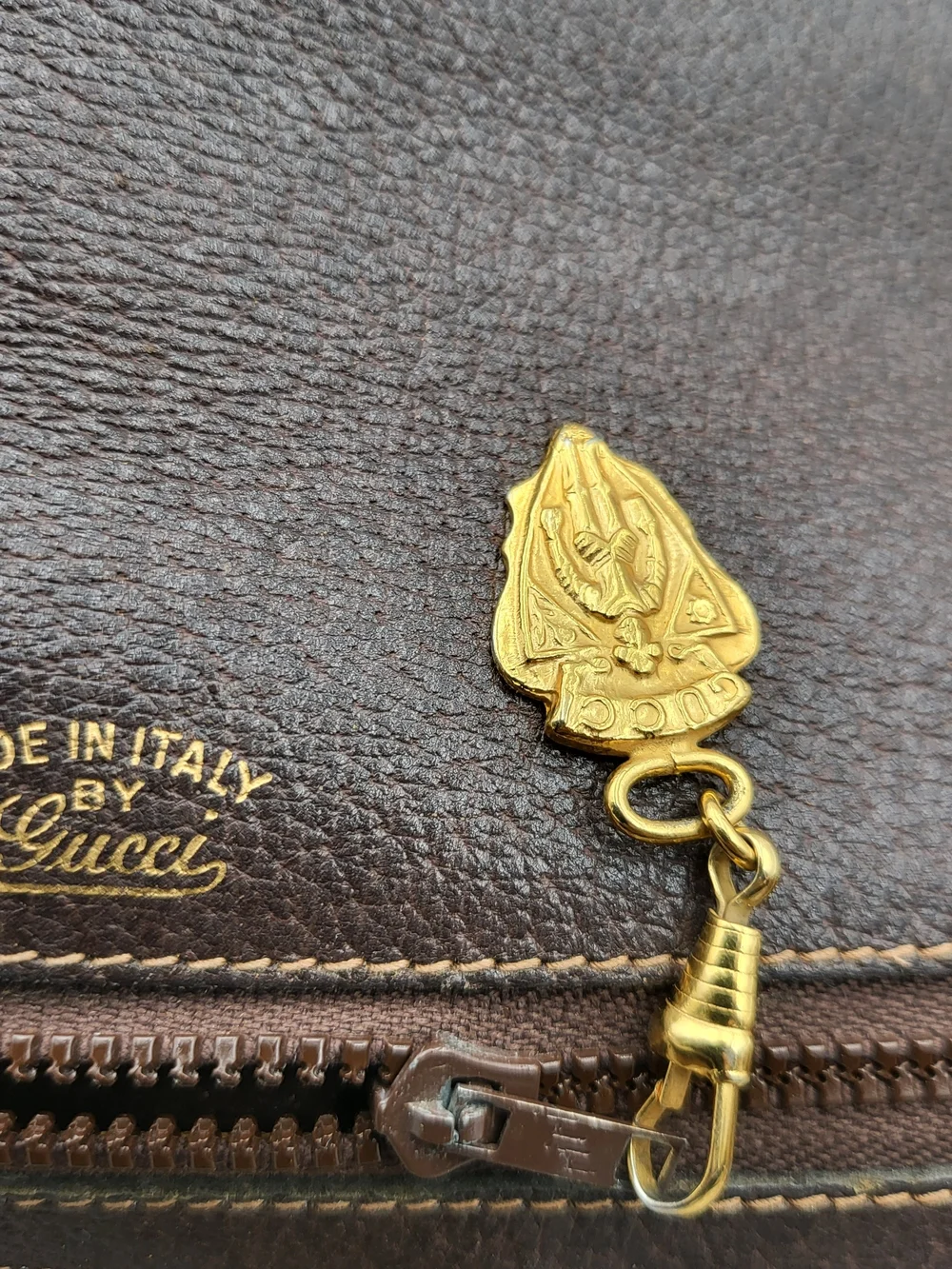 GUCCI GG Supreme Monogram Web Medium Blondie Top Handle Shoulder Bag. Auth w/COA